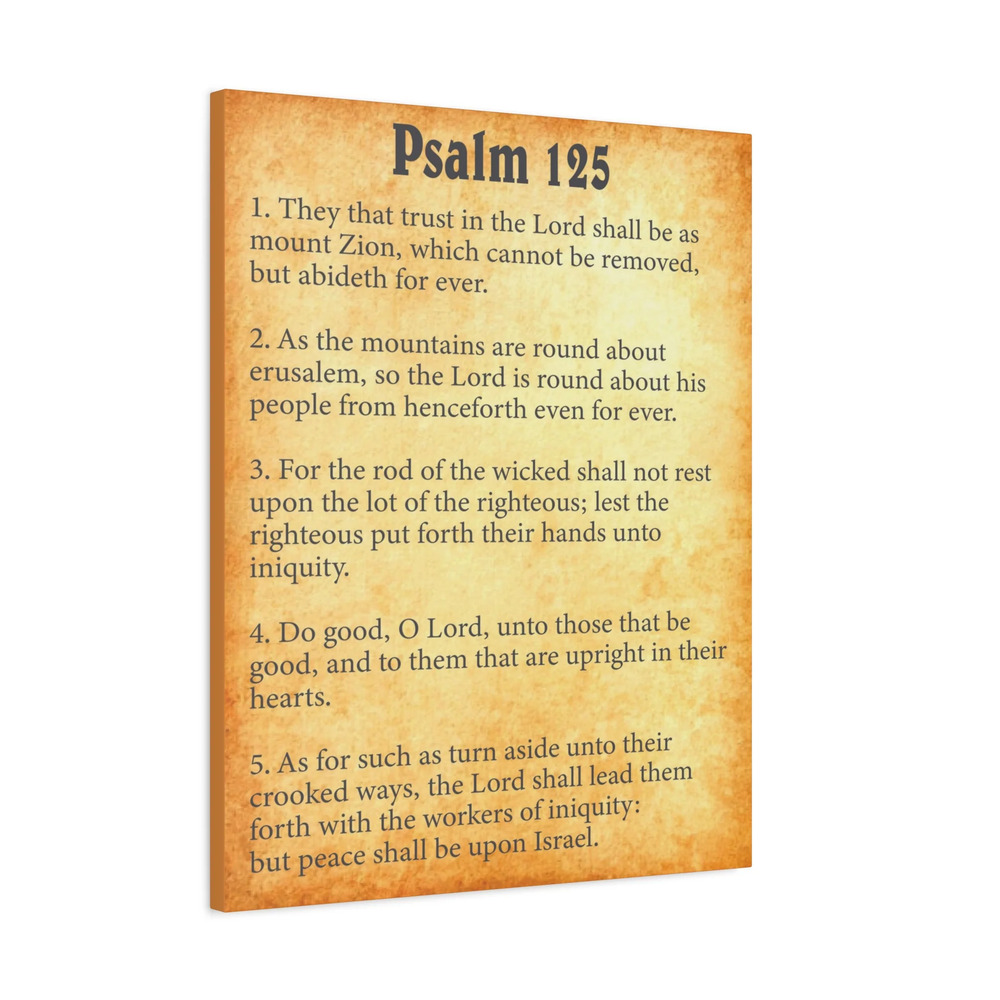 Scripture Walls Psalm 125 Gold Bible Chapter Canvas Christian Wall Art